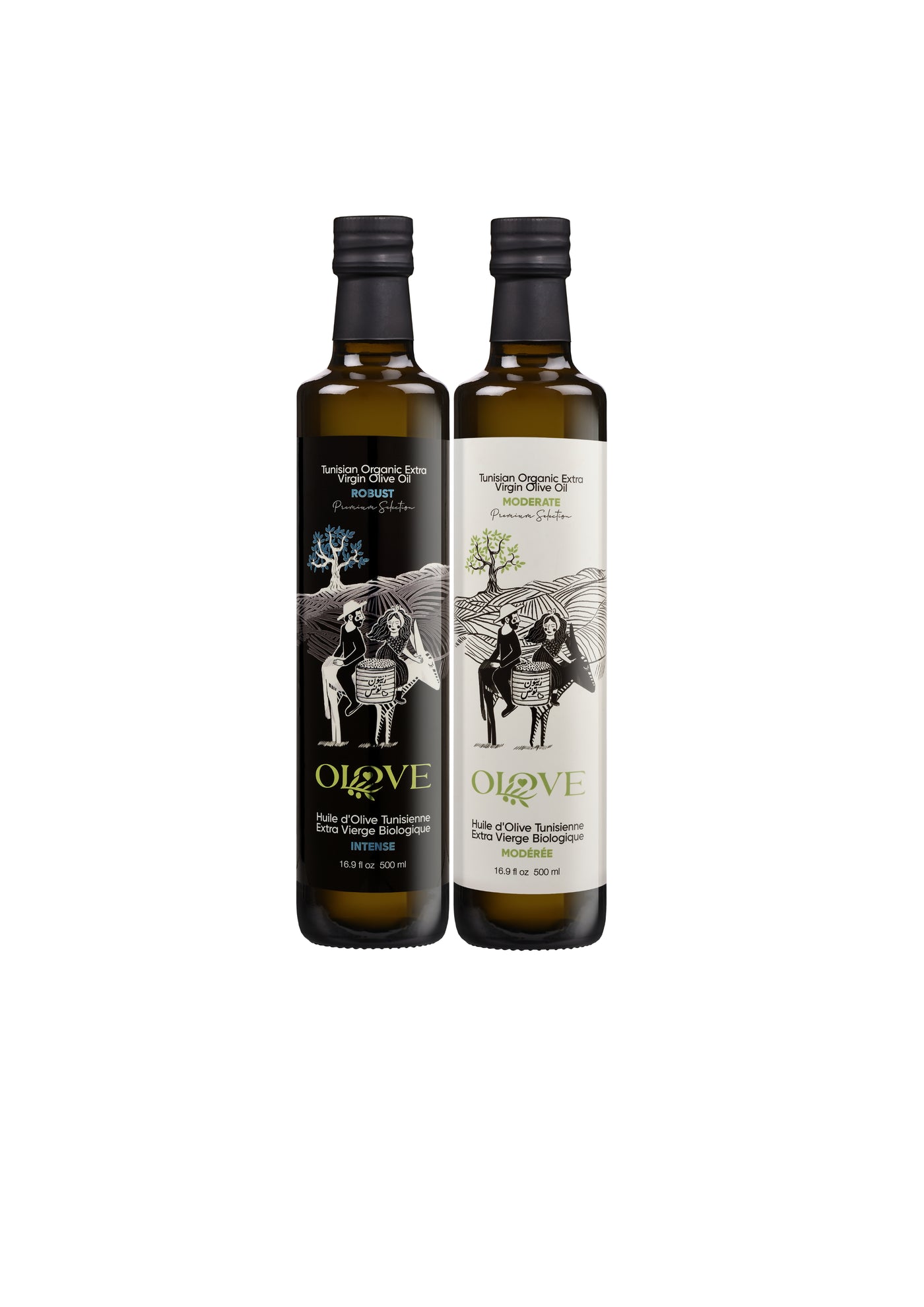 Moderate & Robust olive oil pack 2x500ml – OLOVE Tunisia