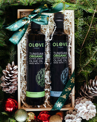 Gift Box OLOVE Moderate & Robust olive oils Pack of 2
