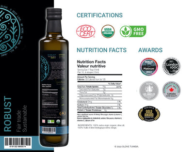 Robust extra virgin organic olive oil 500ml